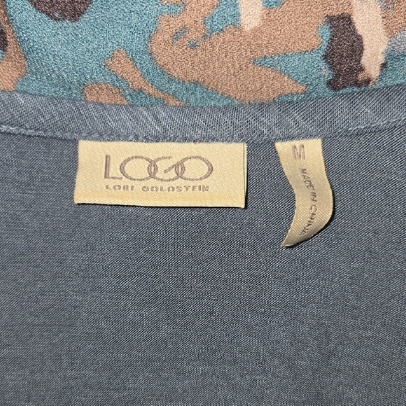 LOGO by Lori Goldstein Multicolor Sleeveless Flowy Tunic - Picture 5 of 8